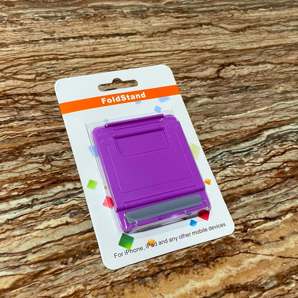 Purple Foldable Adjustable iPhone iPad Smartphone Universal Mobile Device Holder